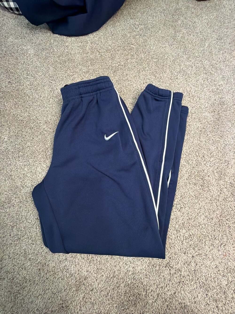 Vintage Nike Team Navy Blue Track Pants Size L (14-16)